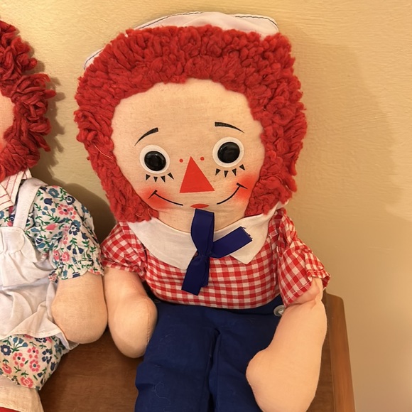 1970 Vintage Raggedy Ann and Andy Knickerbocker Toy Co cloth dolls - Picture 2 of 7